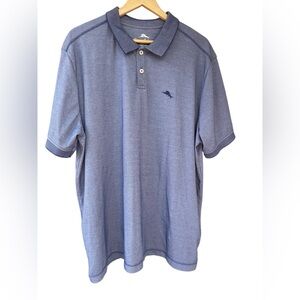 Tommy Bahama Men’s Size XXL Light Blue Polo Shirt logo luxury